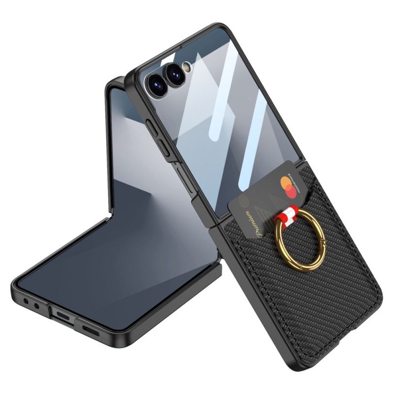 Coque Samsung Galaxy Z Flip 7 Support-Anneau et Porte-Cartes