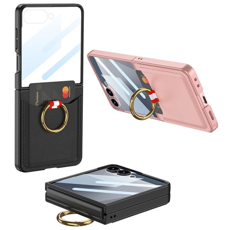 Coque Samsung Galaxy Z Flip 7 Support-Anneau et Porte-Cartes