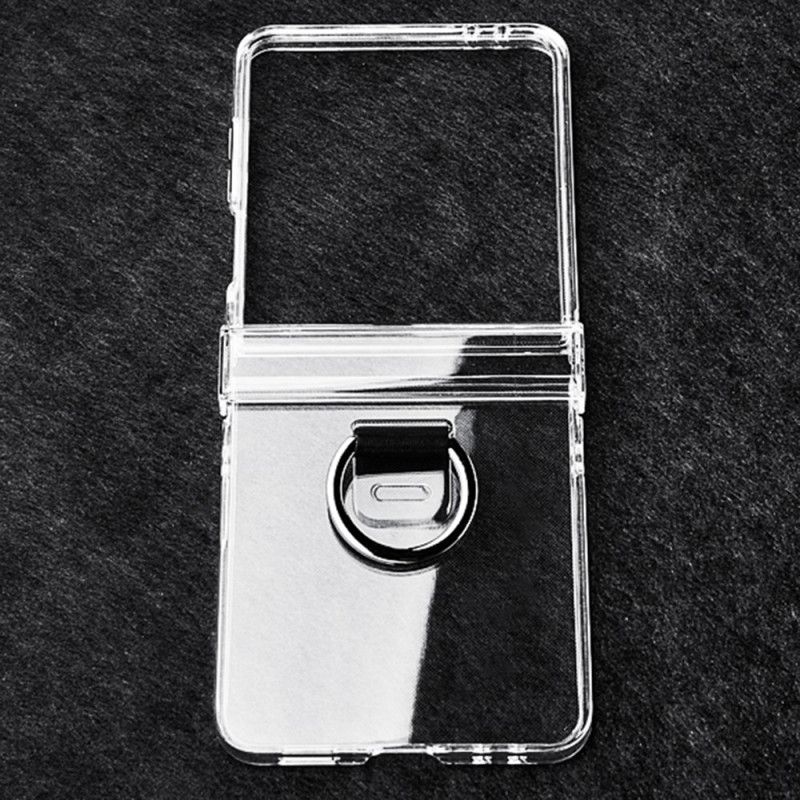 Coque Samsung Galaxy Z Flip 7 Transparente avec Anneau-Support