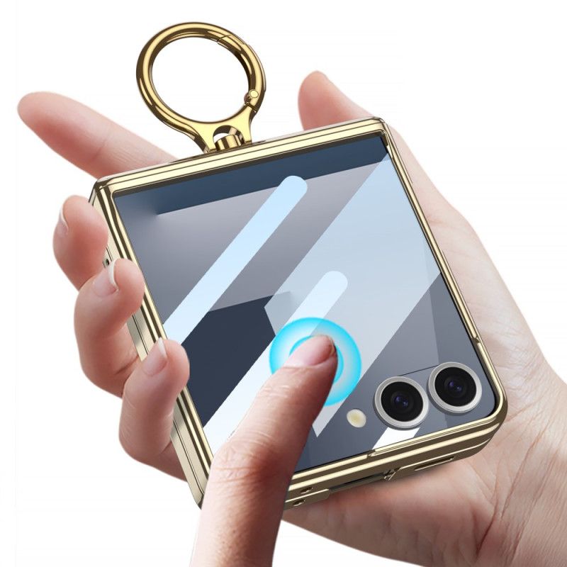 Coque Samsung Galaxy Z Flip 7 Transparente avecSupport et Protection Magnétique GKK