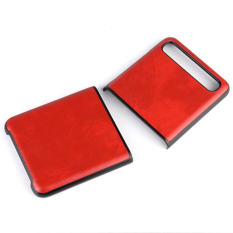 Coque Samsung Galaxy Z Flip Simili Cuir Litchi