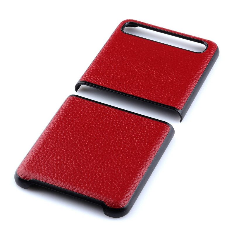 Coque Samsung Galaxy Z Flip Simili Cuir Litchi