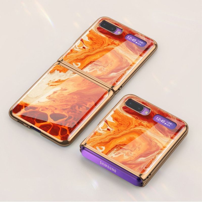 Coque Samsung Galaxy Z Flip Style Marbre Coloré Gkk