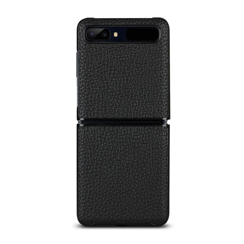 Coque Samsung Galaxy Z Flip Véritable Cuir Litchi