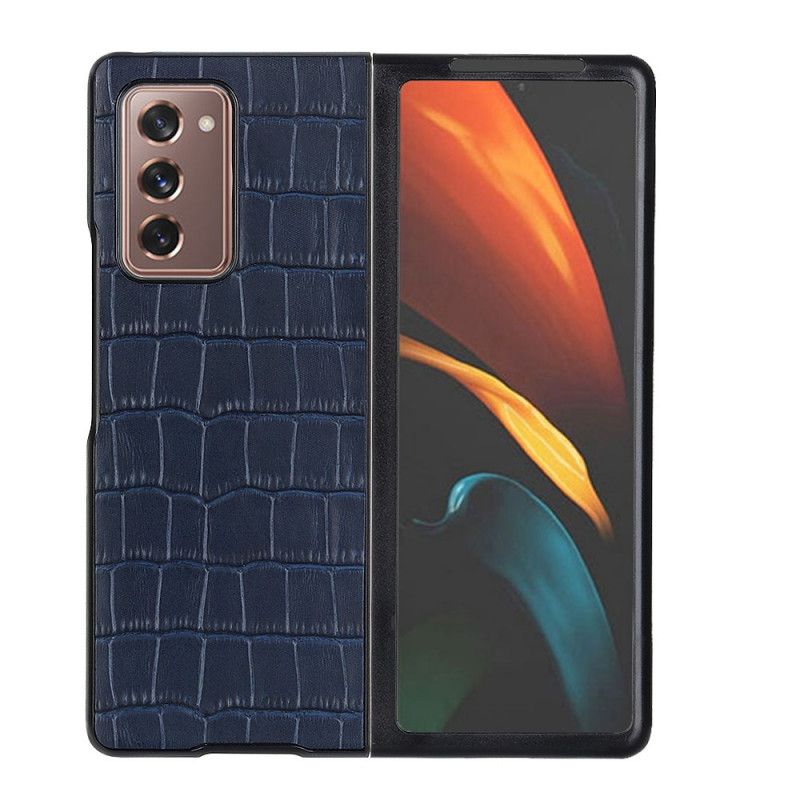 Coque Samsung Galaxy Z Fold 2 Cuir Véritable Crocodile