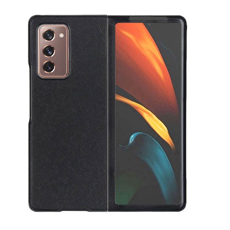 Coque Samsung Galaxy Z Fold 2 Cuir Véritable Croisé