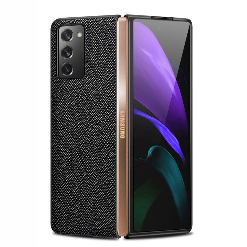 Coque Samsung Galaxy Z Fold 2 Cuir Véritable Texturé