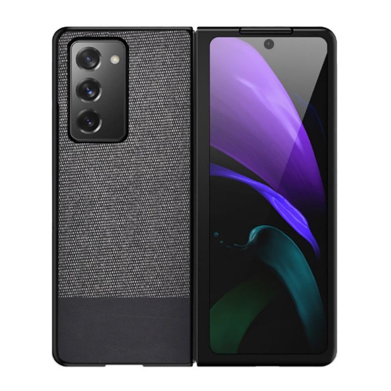 Coque Samsung Galaxy Z Fold 2 Simili Cuir Et Tissu