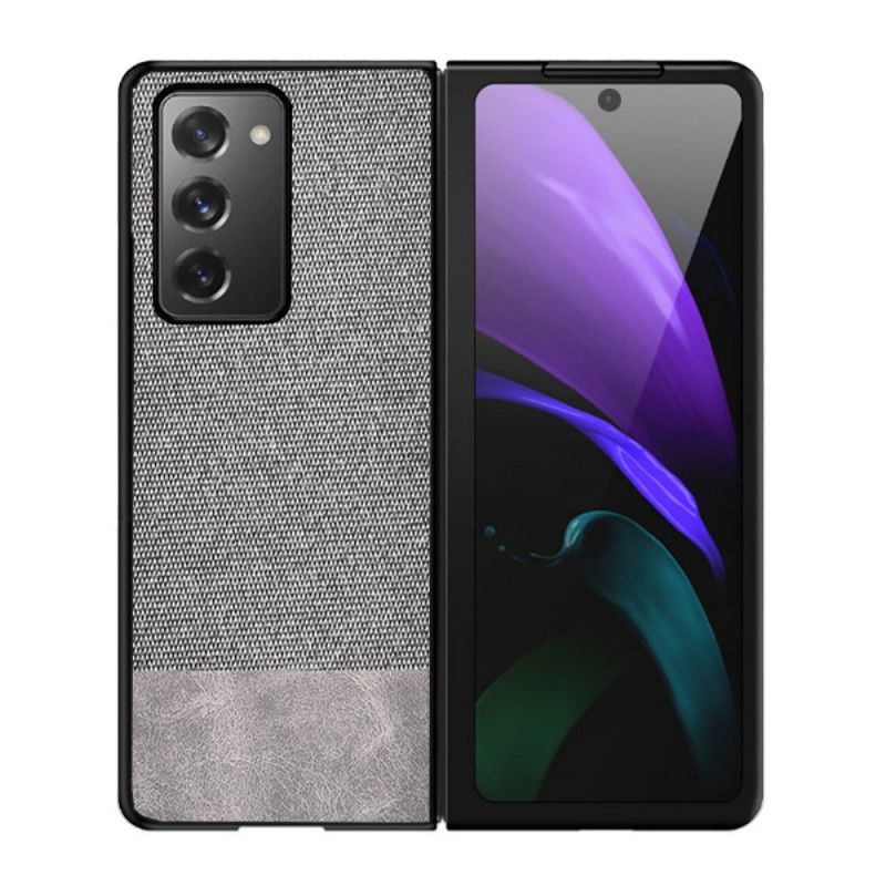 Coque Samsung Galaxy Z Fold 2 Simili Cuir Et Tissu