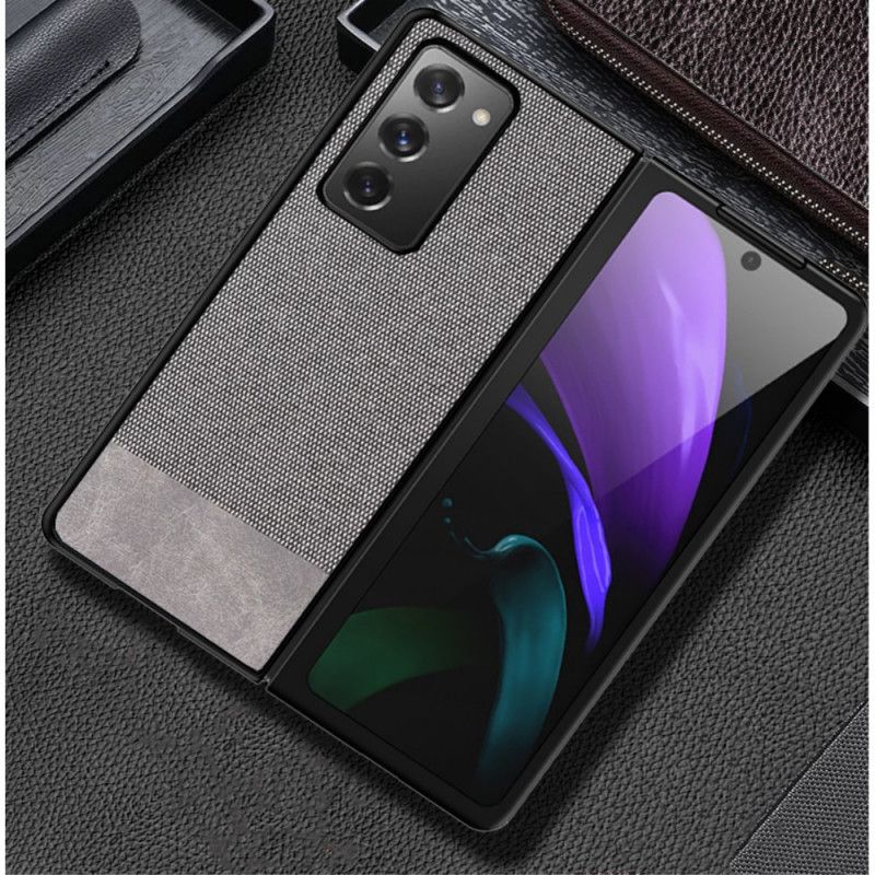 Coque Samsung Galaxy Z Fold 2 Simili Cuir Et Tissu