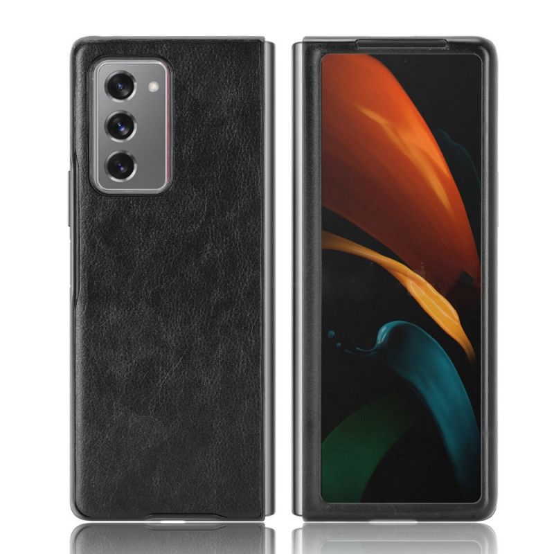 Coque Samsung Galaxy Z Fold 2 Simili Cuir Litchi