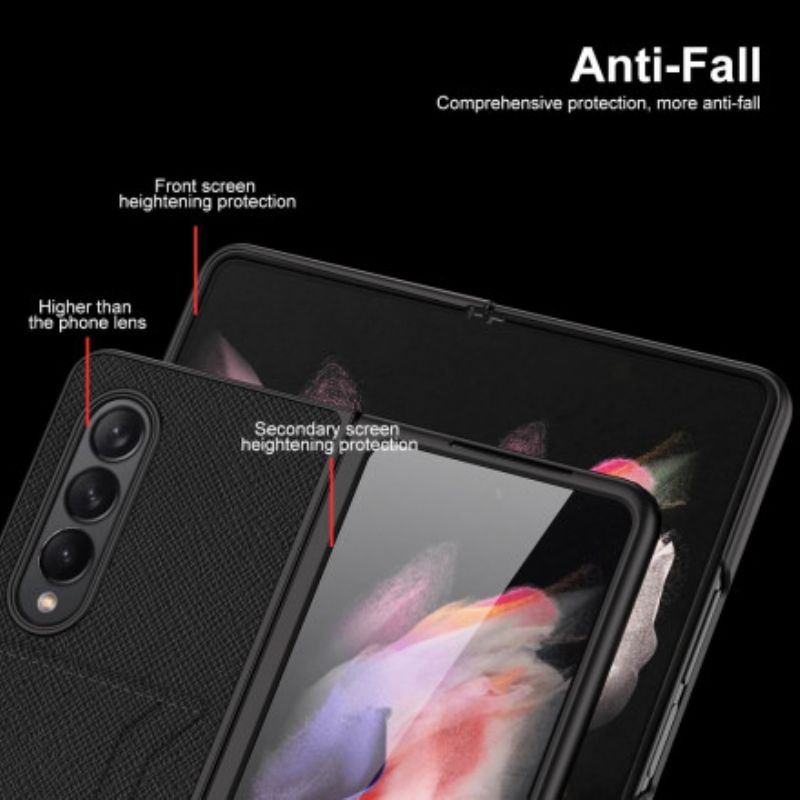 Coque Samsung Galaxy Z Fold 3 5G Cuir Litchi Porte-cartes Gkk