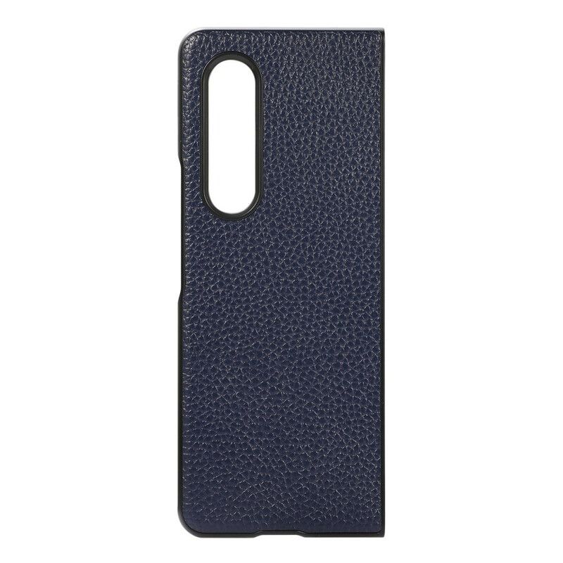 Coque Samsung Galaxy Z Fold 3 5G Cuir Litchi Véritable