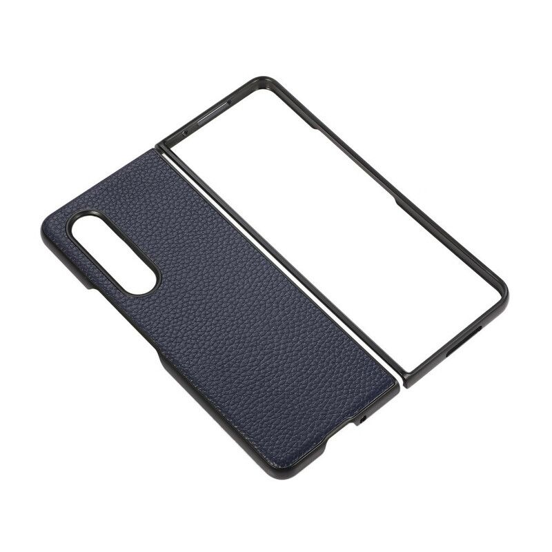 Coque Samsung Galaxy Z Fold 3 5G Cuir Litchi Véritable