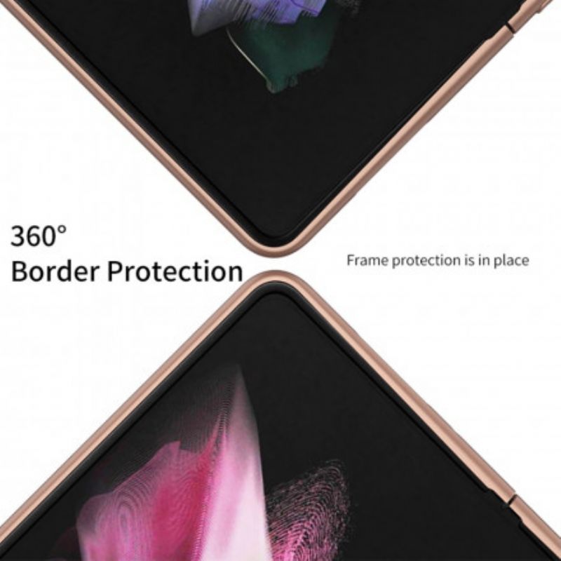 Coque Samsung Galaxy Z Fold 3 5G Cuir Tissé Support Gkk