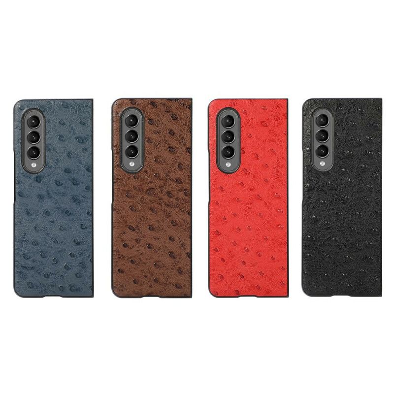 Coque Samsung Galaxy Z Fold 3 5G Cuir Véritable Autruche