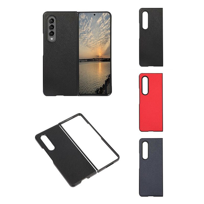 Coque Samsung Galaxy Z Fold 3 5G Cuir Véritable Texturé