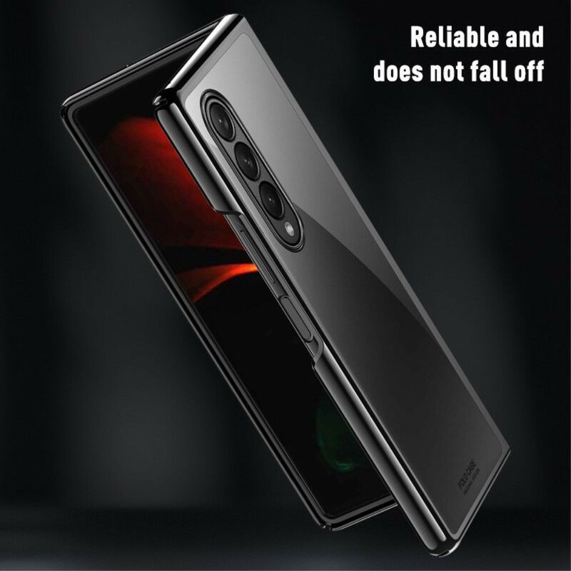 Coque Samsung Galaxy Z Fold 3 5G Transparente Rebords Métallisés