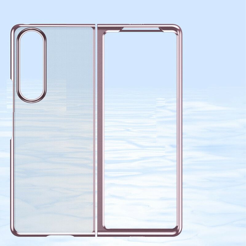 Coque Samsung Galaxy Z Fold 3 5G Transparente Rebords Style Métal