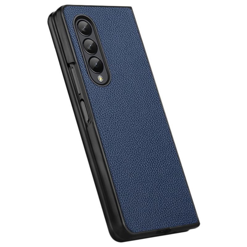 Coque Samsung Galaxy Z Fold 4 Cuir Véritable Litchi