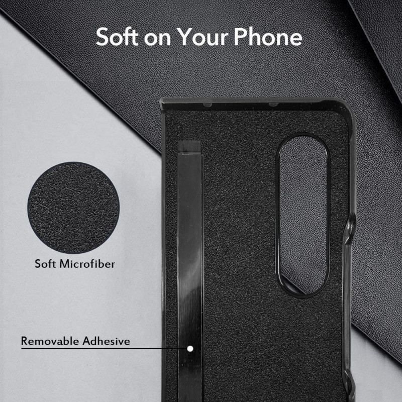 Coque Samsung Galaxy Z Fold 4 Fibre de Carbone et Microfibre