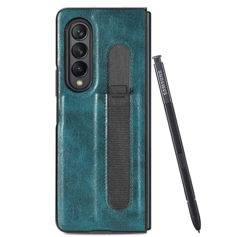 Coque Samsung Galaxy Z Fold 4 Simili Cuir Stylet