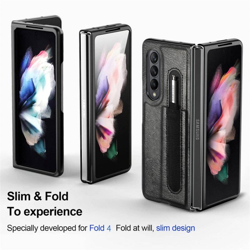 Coque Samsung Galaxy Z Fold 4 Simili Cuir Stylet