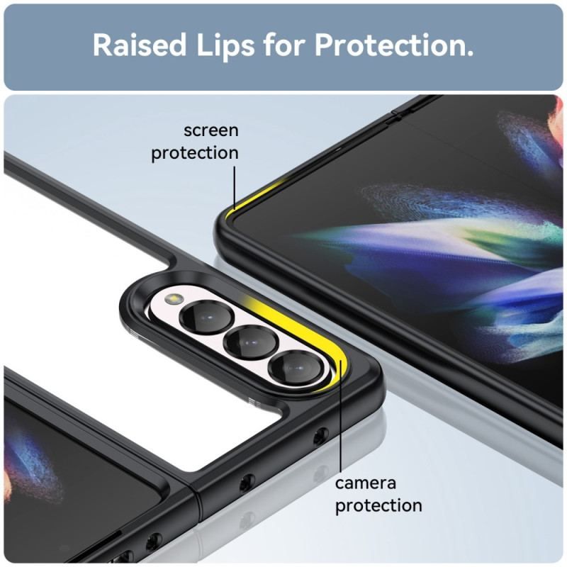 Coque Samsung Galaxy Z Fold 4 Transparente Rebords Colorés