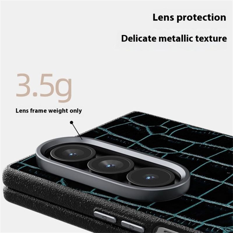 Coque Samsung Galaxy Z Fold 7 5G Compatible MagSafe Style Crocodile ABEEL