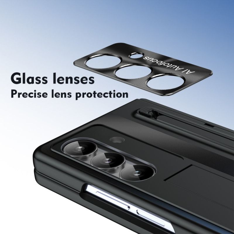 Coque Samsung Galaxy Z Fold 7 5G Effet Métal Support et Protection d'Écran