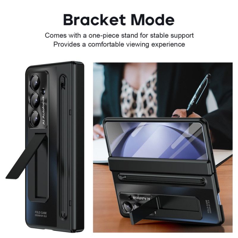 Coque Samsung Galaxy Z Fold 7 5G Effet Métal Support et Protection d'Écran
