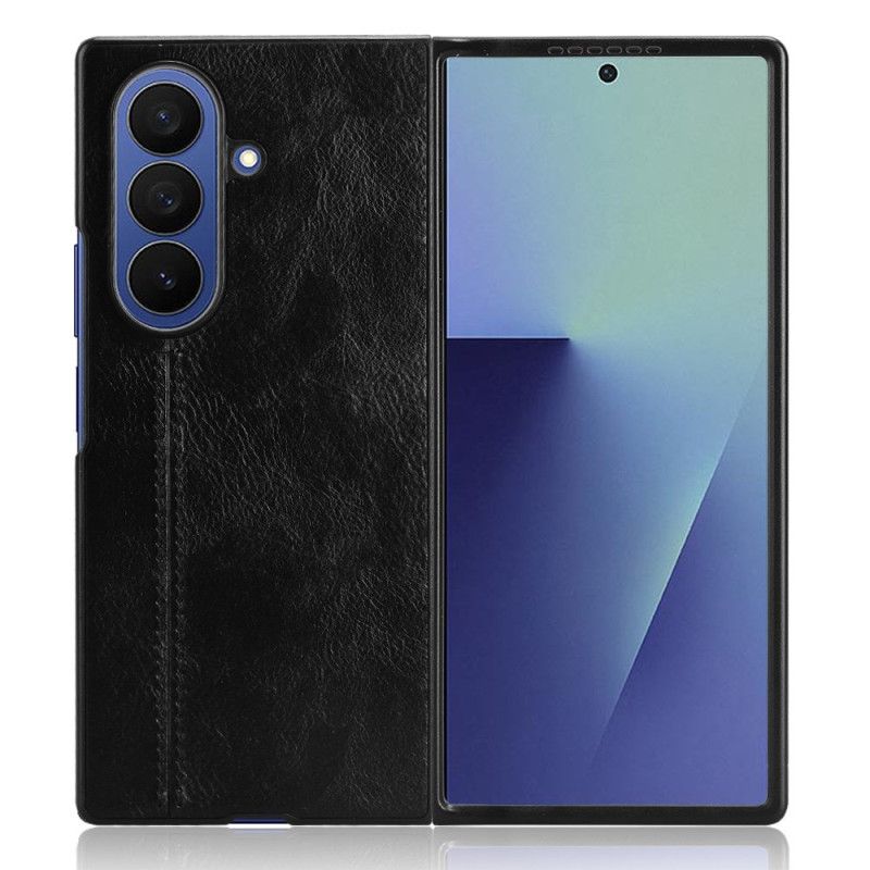 Coque Samsung Galaxy Z Fold 7 Effet Cuir Couture