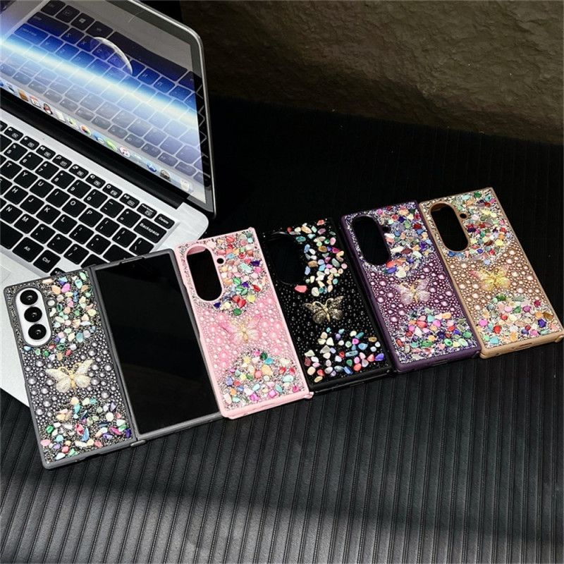 Coque Samsung Galaxy Z Fold 7 Papillon en Strass