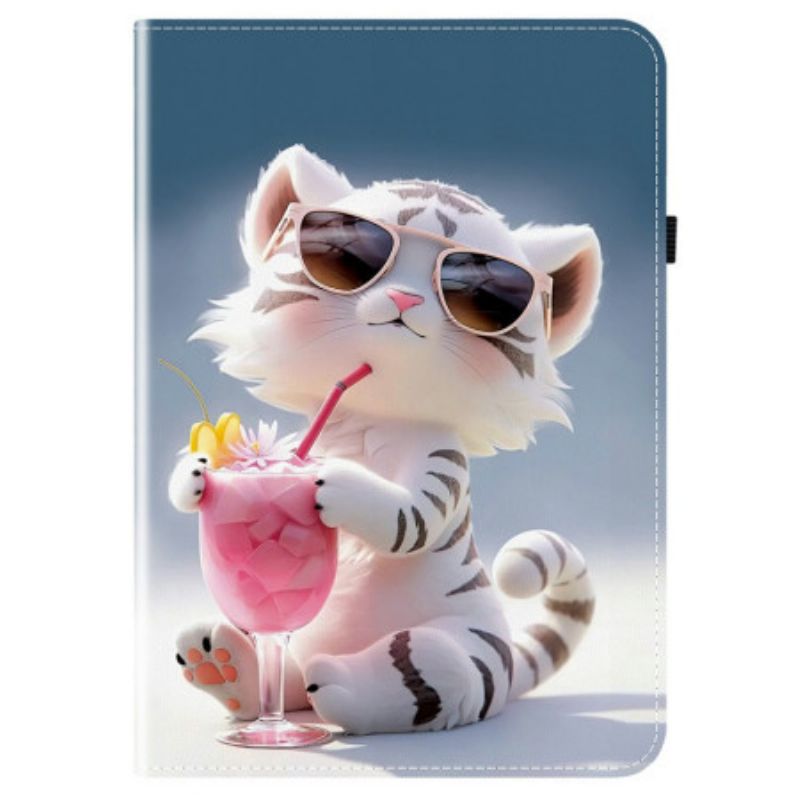 Étui Samsung Galaxy Tab S10 FE Plus Tigre Cartoon