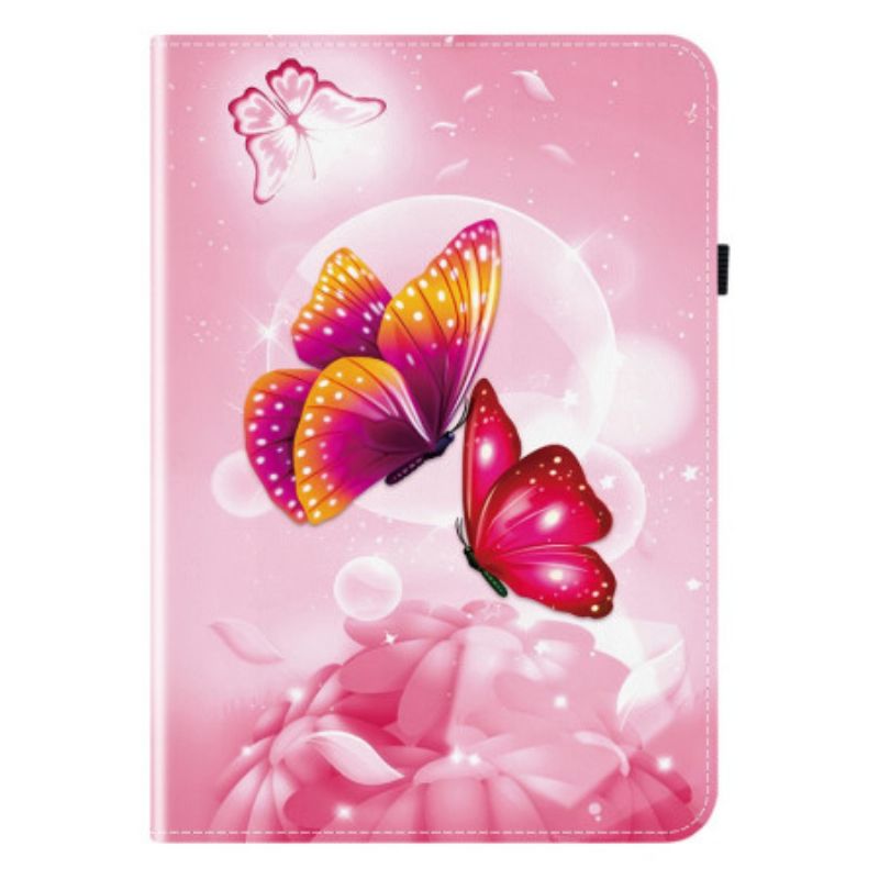 Étui Samsung Galaxy Tab S10 Plus / S9 FE Plus / S9 Plus Motif Papillon Rose