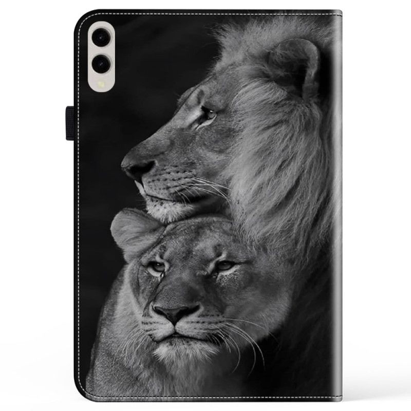 Étui Samsung Galaxy Tab S10 Ultra / S9 Ultra Couple de Lions