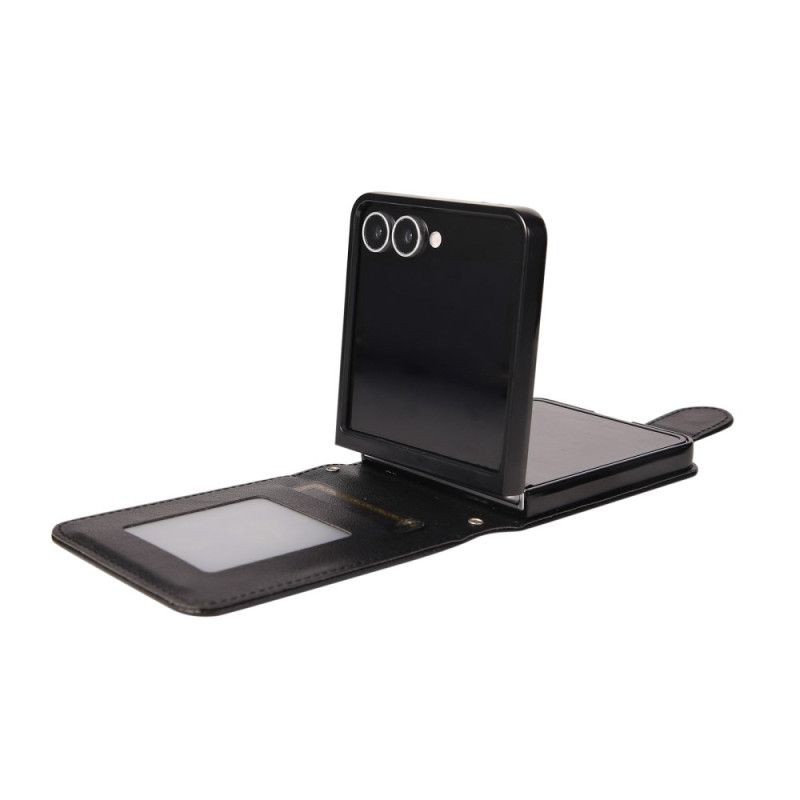 Étui Samsung Galaxy Z Flip 7 Porte-Cartes en Simili Cuir
