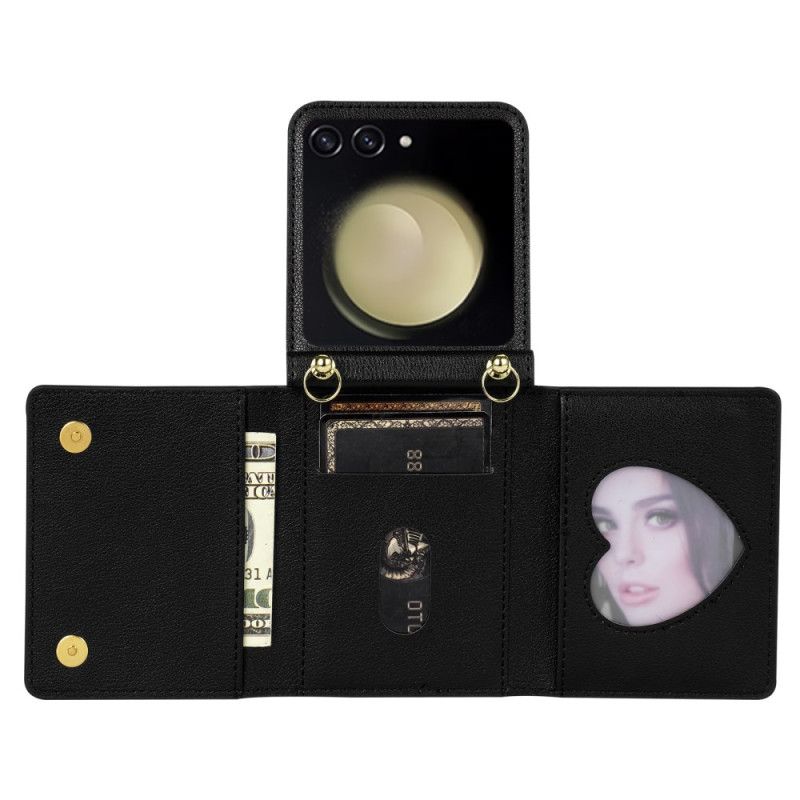 Étui Samsung Galaxy Z Flip 7 Portefeuille RFID et Bandoulière