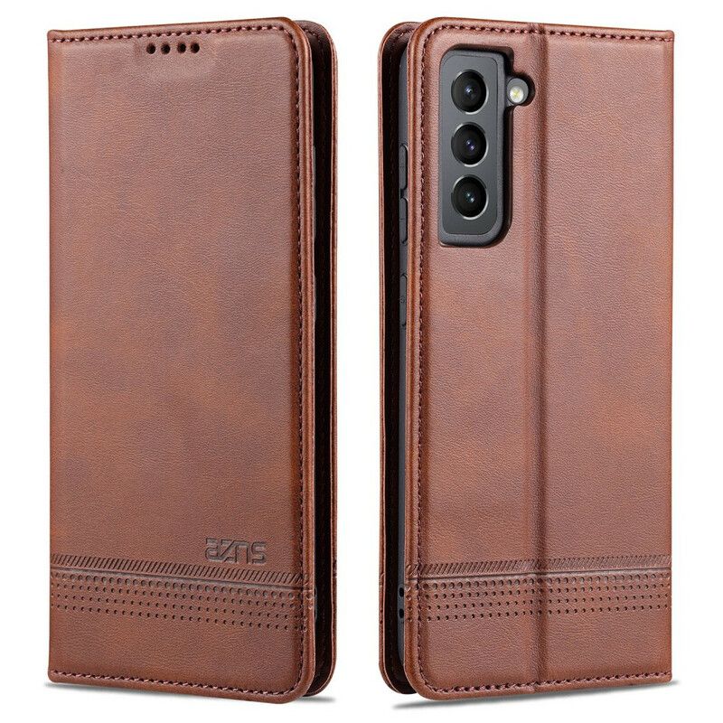 Flip Cover Pour Samsung Galaxy S21 FE Style Cuir Azns