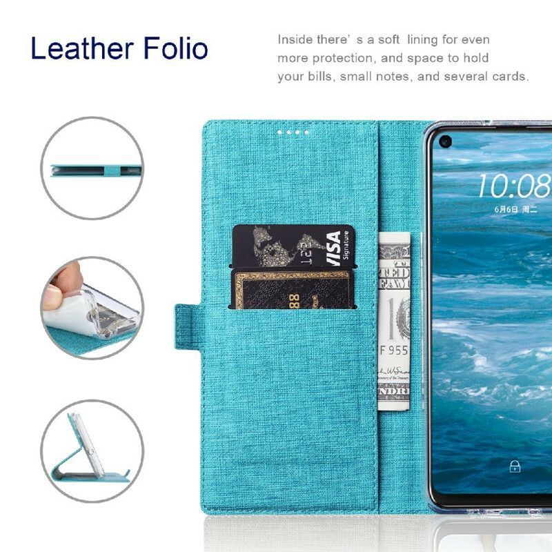 Flip Cover Pour Samsung Galaxy S21 FE Texturée