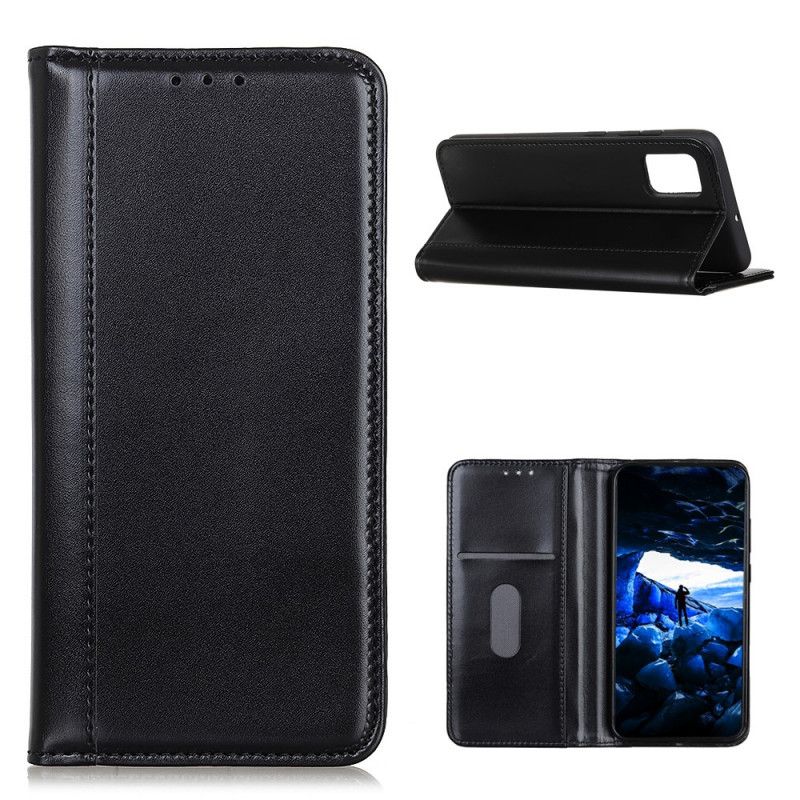 Flip Cover Samsung Galaxy A02s Cuir Fendu Brillant