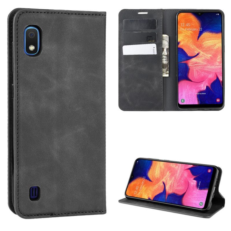 Flip Cover Samsung Galaxy A10 Effet Cuir Douceur