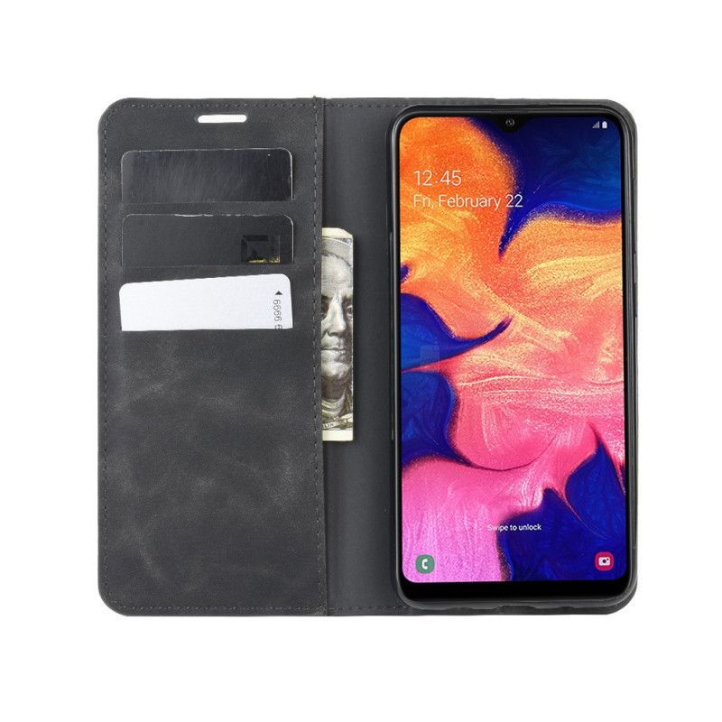 Flip Cover Samsung Galaxy A10 Effet Cuir Douceur