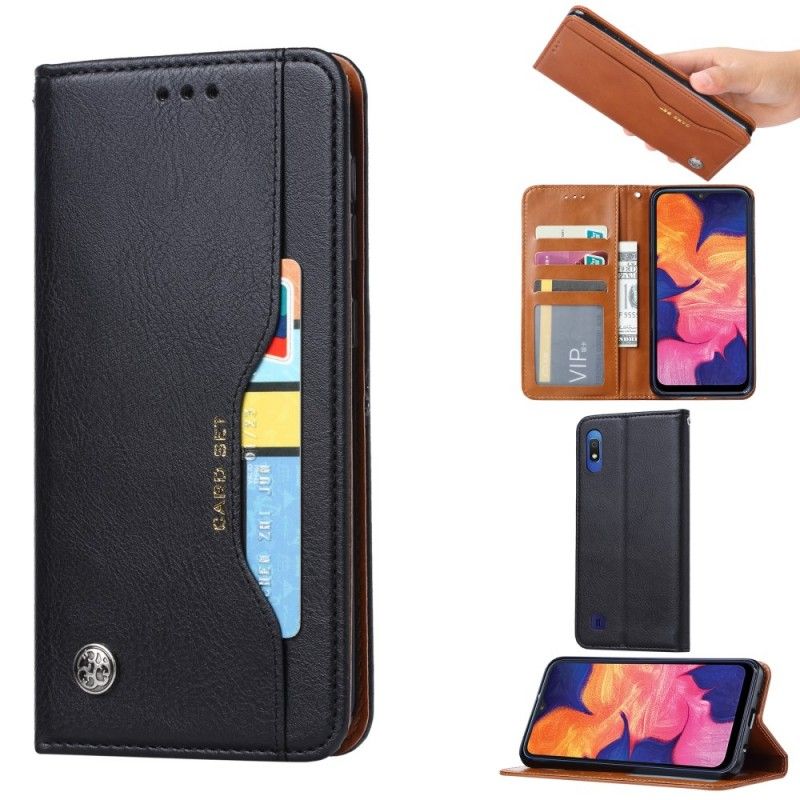 Flip Cover Samsung Galaxy A10 Simili Cuir Porte-cartes