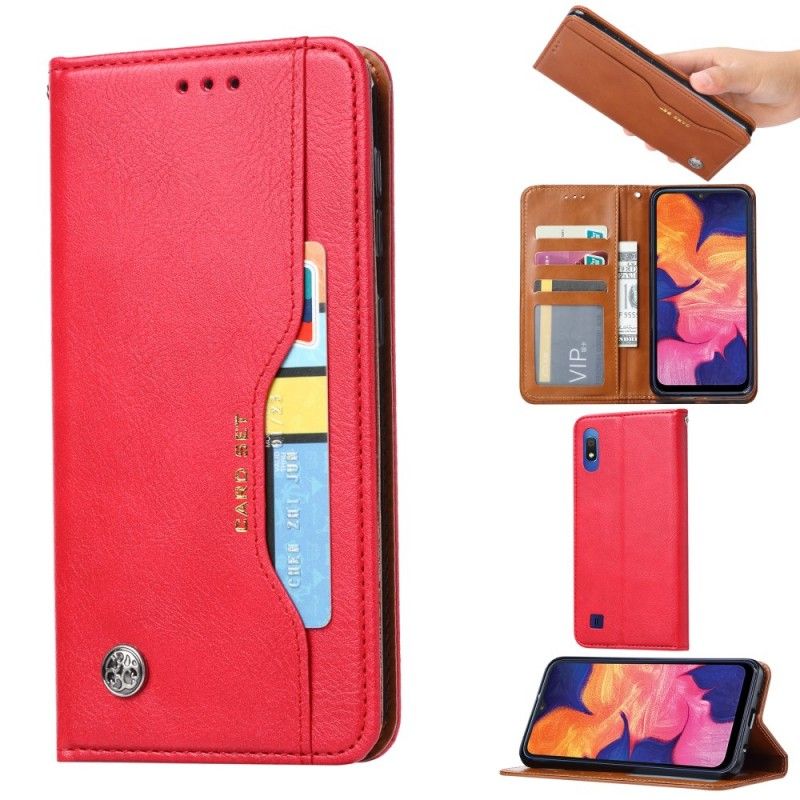 Flip Cover Samsung Galaxy A10 Simili Cuir Porte-cartes