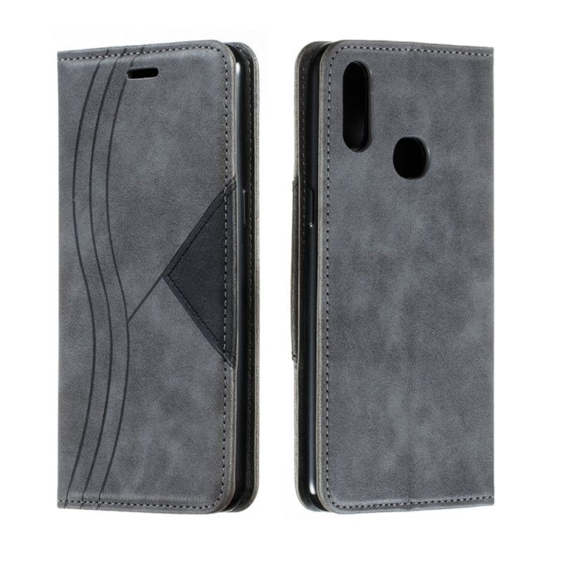 Flip Cover Samsung Galaxy A10s Style Cuir Vague