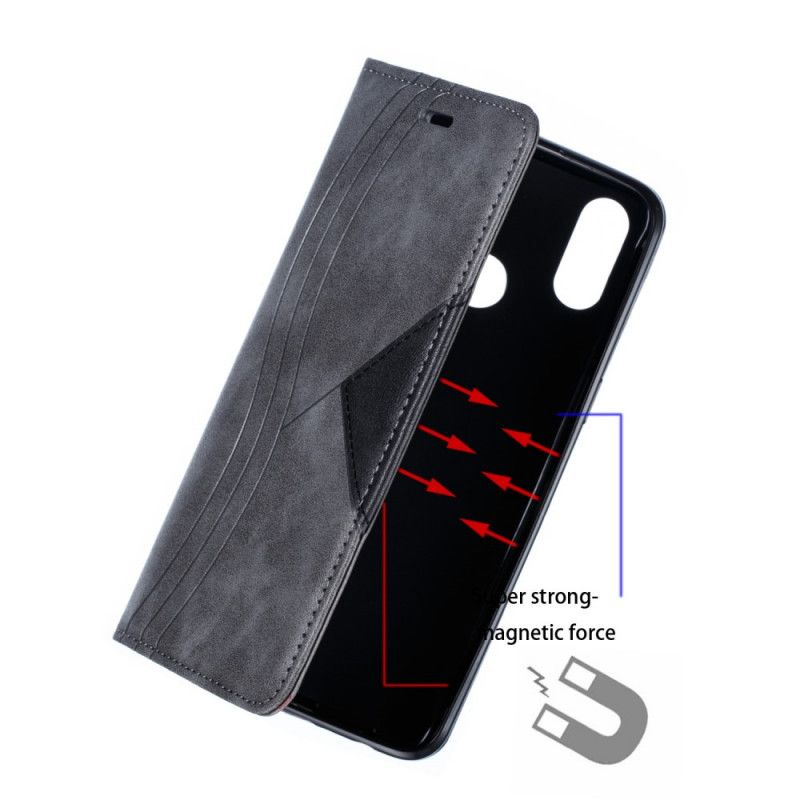 Flip Cover Samsung Galaxy A10s Style Cuir Vague