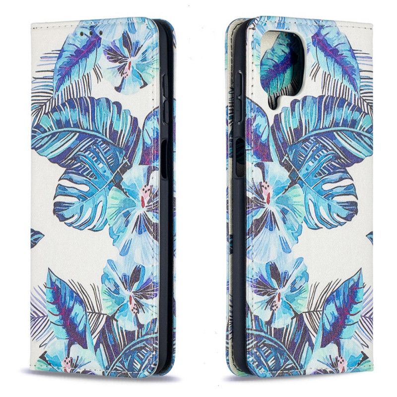 Flip Cover Samsung Galaxy A12 Feuilles