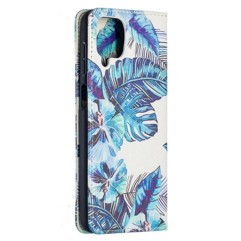 Flip Cover Samsung Galaxy A12 Feuilles