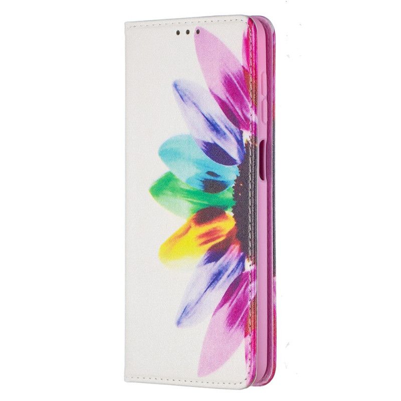 Flip Cover Samsung Galaxy A12 Fleur Aquarelle